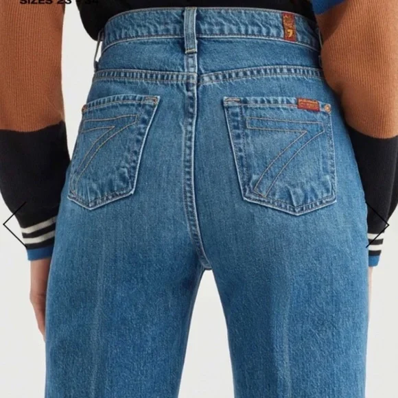 7 for All Mankind "Baby Jo" Havana Rigid Cropped Jeans - Picture 4 of 16